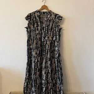 Rue21 Black and White Patterned Maxi Dress